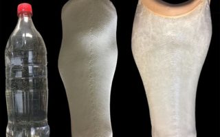 Prosthetic limbs made from recycled plastic bottles