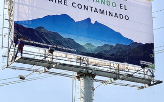A smog eating billboard