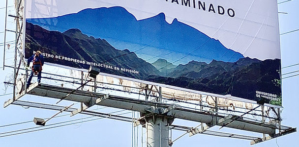 A smog eating billboard