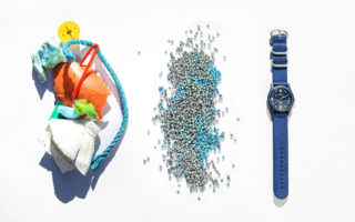 A watch made of ocean plastic