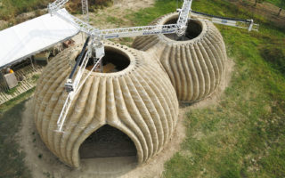 A fully 3D printed construction made from earth