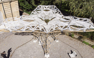 A lightweight bamboo pavilion made with digital fabrication