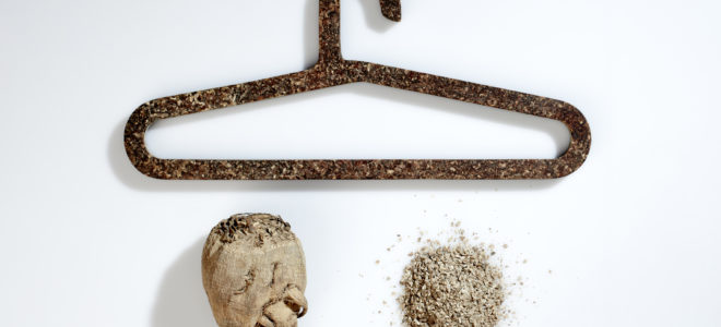 A compostable material made from sugar beet waste and molasses