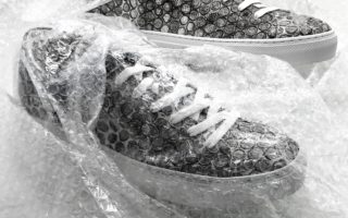 Sneakers made of recycled bubble wrap