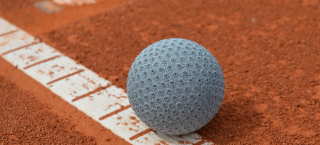 A 3D printed recyclable tennis ball