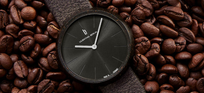 A watch made of coffee grounds