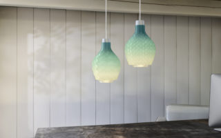 3D printed lamps made from recycled fishnets