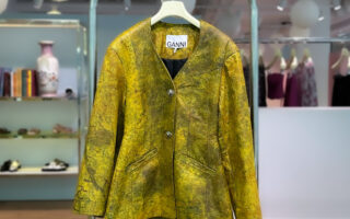 A blazer made of bacterial cellulose