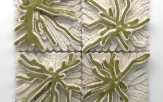 3D printed tiles made from mycelium and algae
