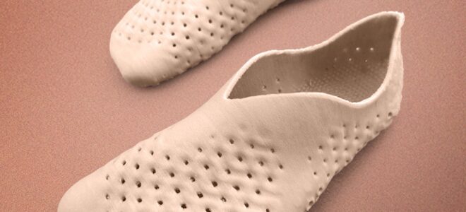 A 3D printed compostable shoe