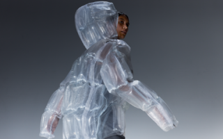 A down-less down jacket that generates heat