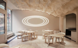 A 3D printed ceiling made of cellulose