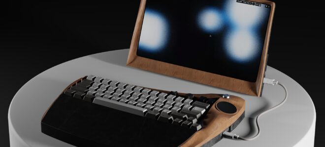 A computer made of wood