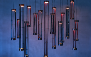 Lights made with Japanese lacquer