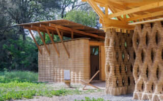 An experimental 3D printed building made of local soil