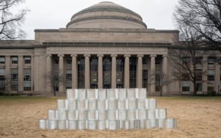 3D printed glass construction blocks