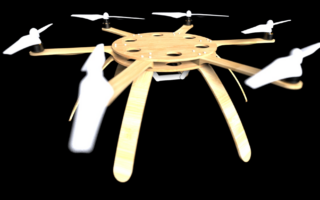 A drone made of bamboo