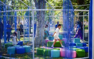 Recycled PVC Cords Used in Circular Pavilion for Urban Space