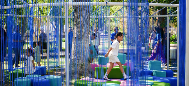 Recycled PVC Cords Used in Circular Pavilion for Urban Space