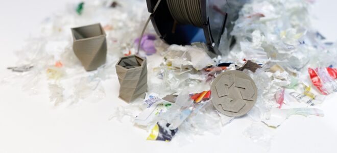 Recycled Plastic Packaging Waste Developed into 3D Printing Filament