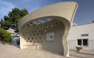 3D Printed Concrete Bus Stop in Bratislava Blends Design and Innovation