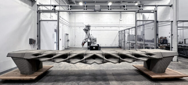 Diamanti: 3D Printed Concrete Canopy with Post-Tensioning and Sustainable Design