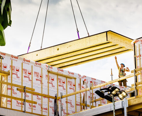 Resource-Efficient Engineered Wood Reduces Carbon Emissions in