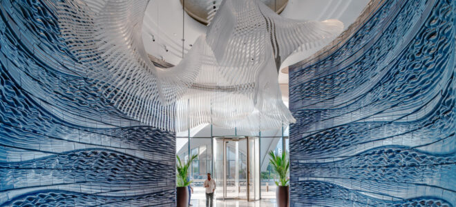 Blue Voyage: 3D Printed Ceramic Walls by Studio RAP
