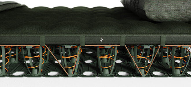Modular Foam-Free Mattress for Outdoor Use