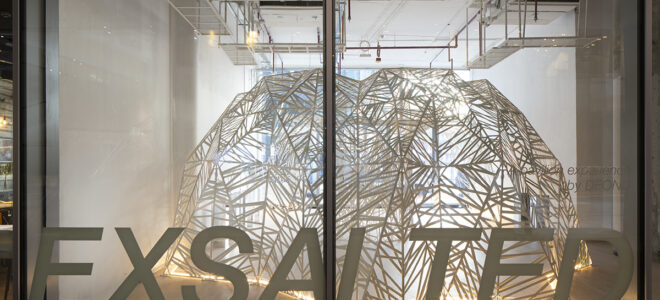 Exsalted Pavilion by DEOND explores recycled materials and light