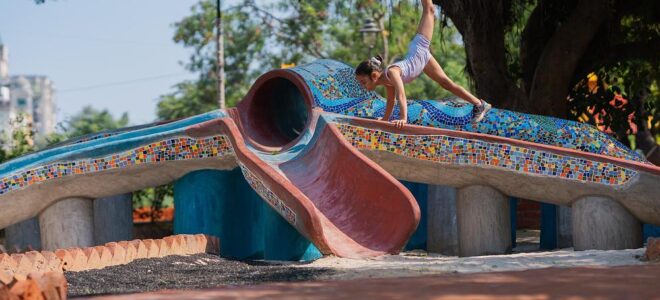 Public Park in Ahmedabad Applies Recycled Materials and Inclusive Design Principles