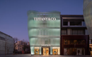 Tiffany Façade Beijing Showcases Sculptural Glass and Recycled Design