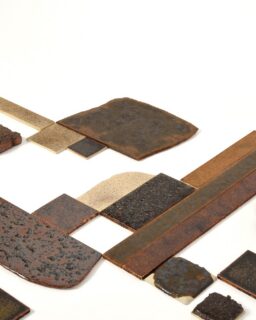 This series explores new stone glazing methods while working among the unique material features of volcanic scoria. Scoria by Marc Roman Page / More at MaterialDistrict.com

#MaterialoftheDay #Materials #Glazing #Tiles #InteriorDesign