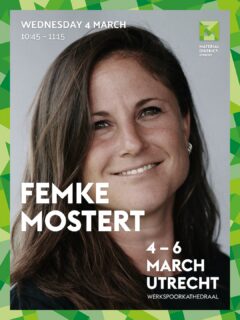 Join Femke Mostert, founder of @Circuleather, on Wednesday 4 March (10:45 – 11:15) at MaterialDistrict Utrecht 2026 for her talk:

💡 Preserving Our Treasures

Femke Mostert is a Dutch circular and social entrepreneur with a true treasure-hunter mindset. Where others see waste, she sees value — in materials and in people. This philosophy runs as a common thread through her life and work, guiding her toward bold and often challenging creative projects.

With Circuleather, she transforms overlooked materials into new opportunities, driven by the belief that sustainability should be personal and rooted in a holistic perspective.

🌱 Why attend?
✨ Discover how waste can become a valuable resource
✨ Learn why circularity starts with a mindset
✨ Gain insights into holistic and social entrepreneurship

💡 Experience it live in Utrecht or watch the livecast online!

📅 When? Wednesday 4 March (10:45 – 11:15)
📍 Where? @werkspoorkathedraal, Utrecht
🎟️ Tickets: via link in bio

View the full lecture programme at Utrecht.MaterialDistrict.com

#MaterialDistrictUtrecht #MDU2026 #FemkeMostert #Circuleather #CircularDesign #PreservingOurTreasures