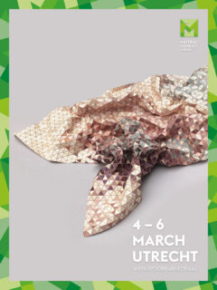 Material of the day: Wooden Textile 🪵🧵

Developed by @elisa_strozyk, Wooden Textile merges wood and fabric into a flexible hybrid surface. Small wooden triangles are placed by hand onto a textile base, creating floating geometric patterns that allow the material to bend and move.

By combining traditional marquetry with innovative textile design, the material can shift from flat surfaces to sculptural three-dimensional forms. Used for walls, furniture, curtains or spatial dividers, Wooden Textile moves seamlessly between art and interior architecture.

Read more at MaterialDistrict.com

👉 Discover this material and many more at MaterialDistrict Utrecht
📍 Werkspoorkathedraal, Utrecht
📅 4–6 March 2026
🎟️ Get your ticket now via link in bio

#MaterialoftheDay #Material #WoodenTextile #WoodDesign #MaterialDistrictUtrecht #MDU2026