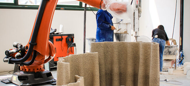 CORNCRETL: Corn Waste And Lime Composite For Robotic 3D Printed Construction