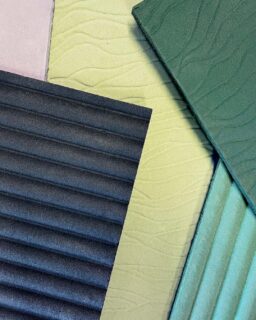 The panels are made from soft, foam-like mycelium materials and upcycled textile residues. Pluma Kiwi by @mogumycelium / More at MaterialDistrict.com

#MaterialoftheDay #Materials #Acoustics #AcousticMaterials #BiobasedMaterials #InteriorDesign #Myceliym #RecycledMaterials