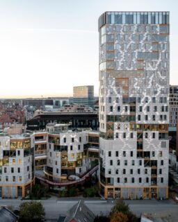 Designed by Danish architecture studio @wearelendager, TRÆ rises 78 metres above Aarhus’ South Harbour and currently holds the title of Denmark’s tallest timber building. The mixed-use development combines office, hospitality and retail functions while showcasing how circular design strategies can work at an urban scale. The project highlights the potential of reused and biogenic materials in contemporary architecture without sacrificing performance or aesthetics.

Read more at MaterialDistrict.com

#MaterialInspiration #Materials #TimberArchitecture #CircularConstruction #ReclaimedMaterials #TimberBuilding #SustainableArchitecture #BiobasedMaterials #CircularDesign #AdaptiveReuse #EngineeredTimber #GreenBuilding #MaterialInnovation #ArchitectureDesign #FacadeDesign #UrbanRegeneration #Lendager