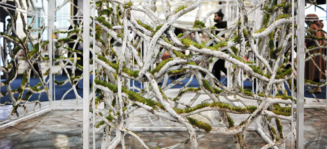 Recycled Paper Waste Forms Living Papercrete Installation