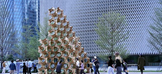 Astral Ascent: A Modular Timber Installation Exploring Geometry and Circular Construction