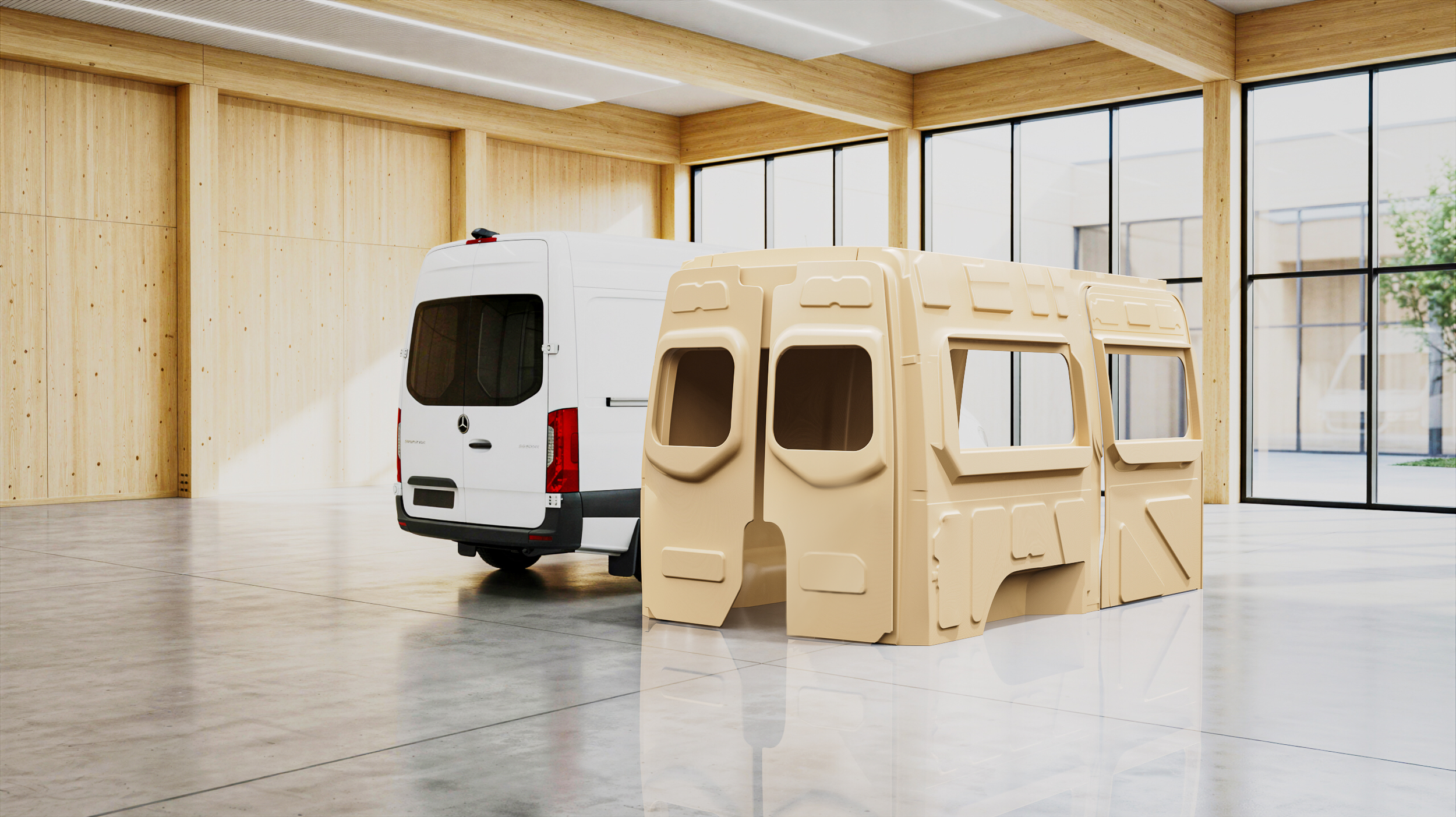 Lightweight 3D Printed Interiors For Electric Vans - MaterialDistrict