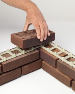 A system that enables bricks to be assembled and disassembled without the use of mortar, or reduced use of mortar if desired. Drystack brick system by @drystack_bv / More at MaterialDistrict.com

#MaterialInspiration #Materials #Bricks #Architecture #Construction #DesignedForDisassembly