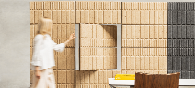 Modular Acoustic Partitions Made from Biocomposite and Recycled Materials