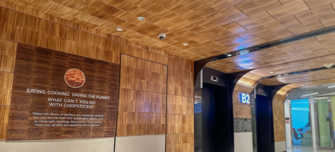 Recycled Chopsticks Find a Second Life in Singapore Shopping Mall