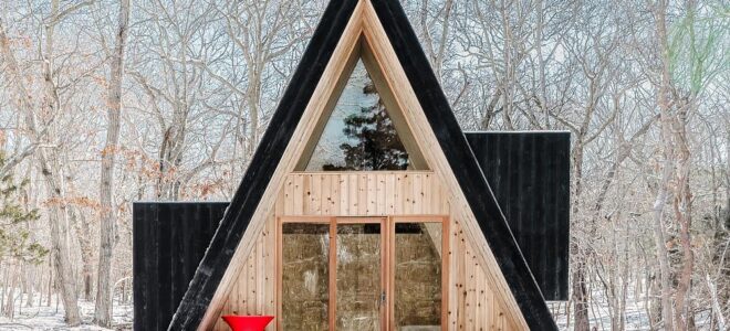 Charred Accoya Clads A Compact Woodland Wellness Retreat