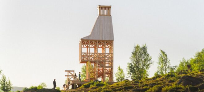 Crane-Inspired Timber Tower Overlooks Kola Bay