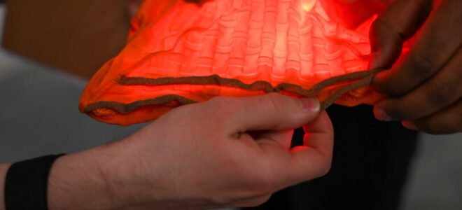 Multistable Knitted Textiles Snap Between Different Shapes