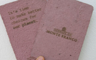 Wine Residues Used To Make Recycled Paper Postcards