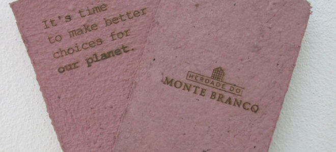 Wine Residues Used To Make Recycled Paper Postcards